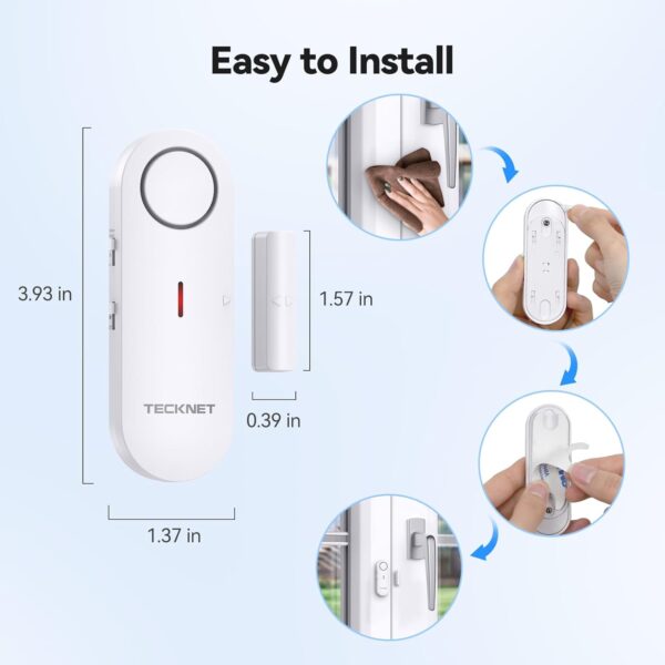 TECKNET Door Alarms for Kids Safety, Window Alarm Pool Alarm...
