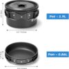 Odoland 15pcs Camping Cookware Mess Kit, Non-Stick Lightweig...