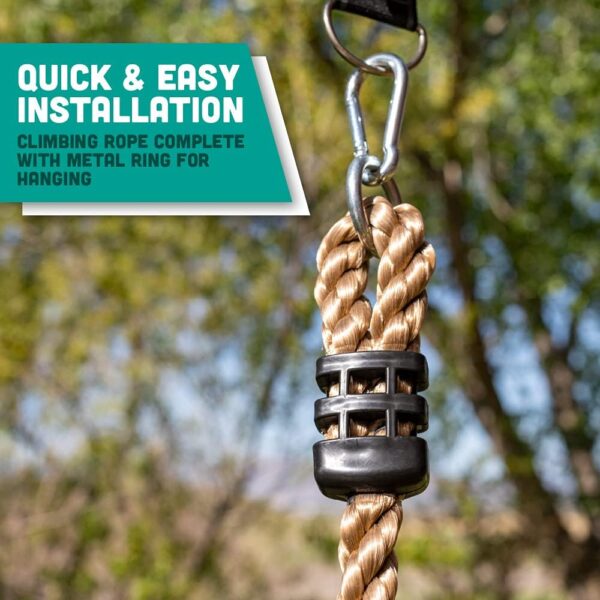 Squirrel Products 6.5 ft Climbing Rope with Platforms - Swin...