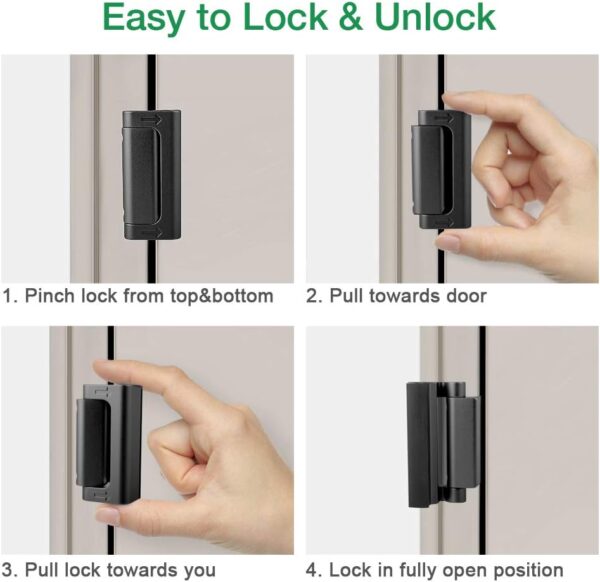 Home Security Door Lock Reinforcement - Child Proof High Sec...