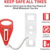 Portable Door Lock 2Pack Extra Lock for Additional Privacy a...