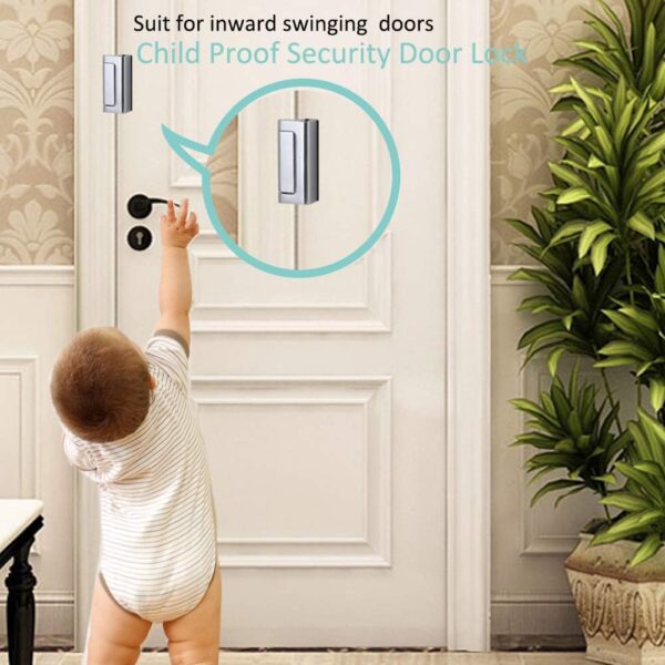 Home Security Door Lock, 2 Pack Child Proof Door Reinforceme...