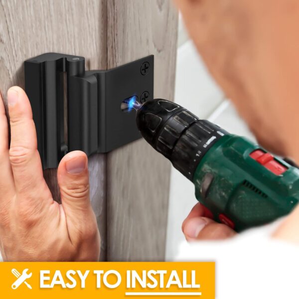 Home Security Door Reinforcement Lock - Child Proof High Sec...