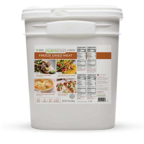 Nutristore Emergency Buckets | Premium Freeze-Dried Meats | ...