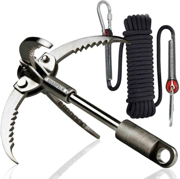 Grappling Hook and Rope 10M (32ft) - Multifunctional Heavy D...