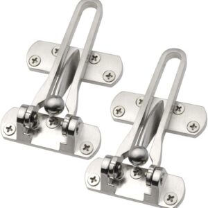 Home Security Door Lock, 2 Pack Latch Guard Clasp Front Door...