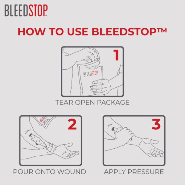 BleedStop First Aid Powder for Blood Clotting, Trauma Kit, ...