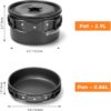 Odoland 16pcs Camping Cookware Set with Folding Camping Stov...