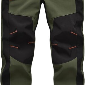 TBMPOY Men's Snow Ski Hiking Pants Waterproof Winter Fleece ...