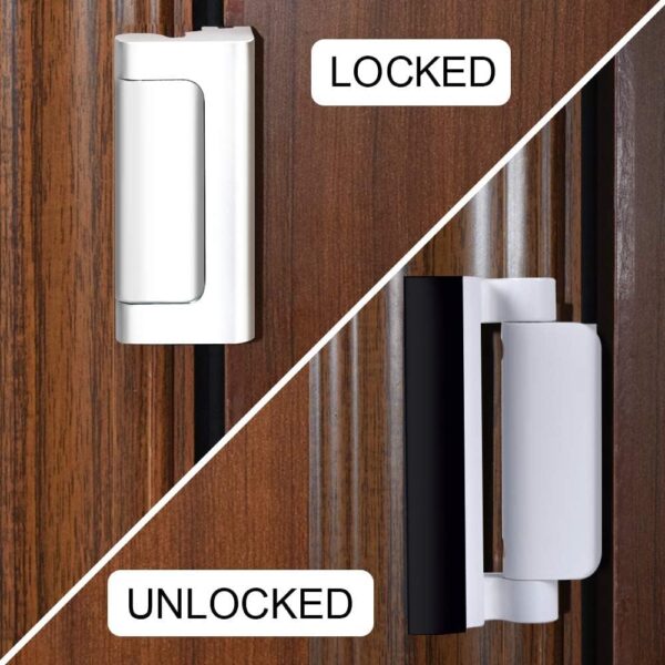 Home Security Door Reinforcement Lock - Child Proof High Sec...