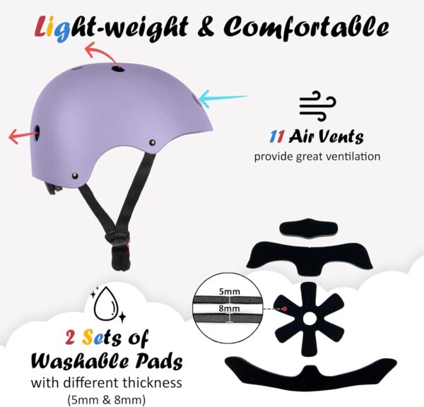 Kids Bike Helmet, Adjustable and Multi-Sport, from Toddler t...