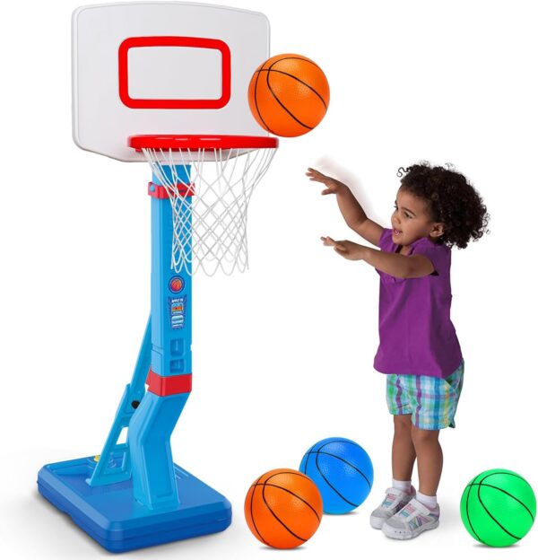 Toddler Basketball Hoop Indoor Mini Adjustable Basketball Go...