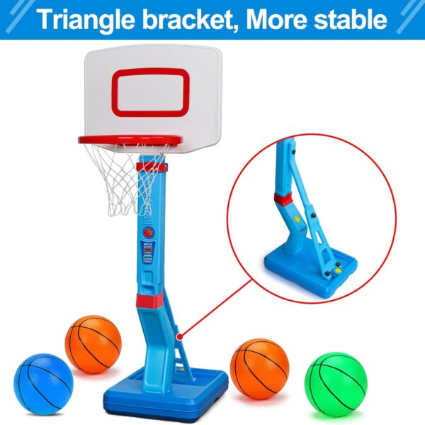 Toddler Basketball Hoop Indoor Mini Adjustable Basketball Go...
