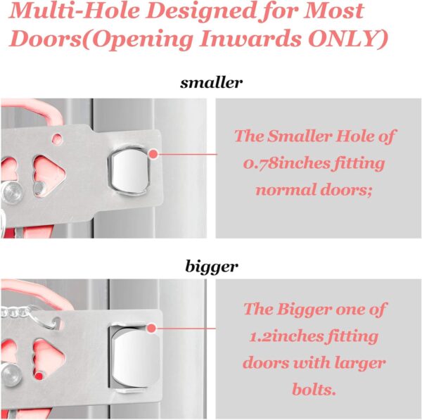 AceMining Portable Door Lock Home Security Door Locker Trave...