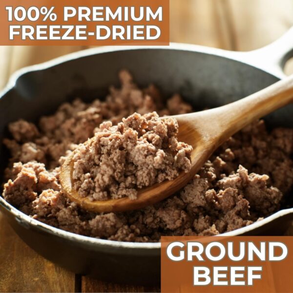 Nutristore Freeze Dried Ground Beef | Pre-Cooked Hamburger M...