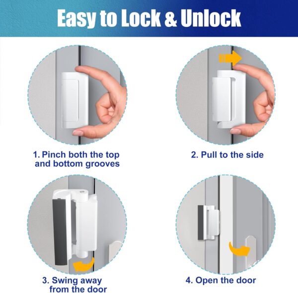 4Pack AceMining Door Reinforcement Lock Withstands 800lbs of...