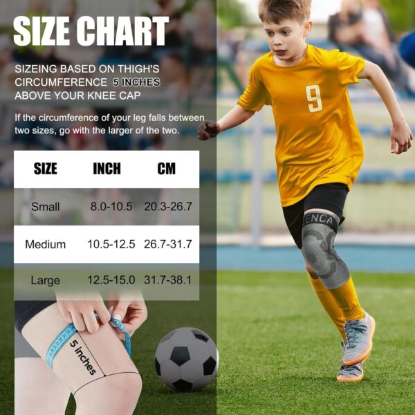NEENCA Kids Knee Brace Sleeve, Youth Knee Compression Sleeve...
