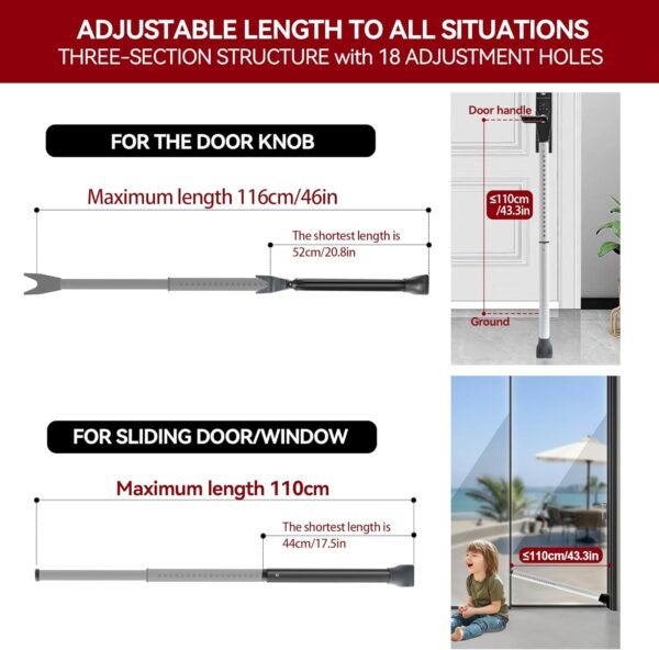 AceMining Upgraded Door Security Bar & Sliding Patio Bar, He...