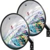 Maitys 2 Pcs Convex Mirror Acrylic Safety Security Traffic C...