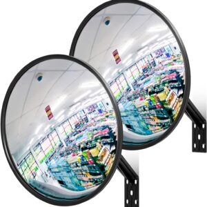 Maitys 2 Pcs Convex Mirror Acrylic Safety Security Traffic C...