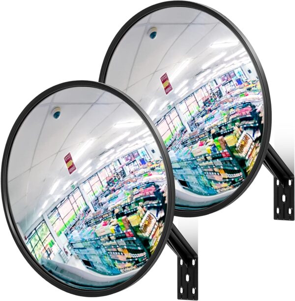 Maitys 2 Pcs Convex Mirror Acrylic Safety Security Traffic C...