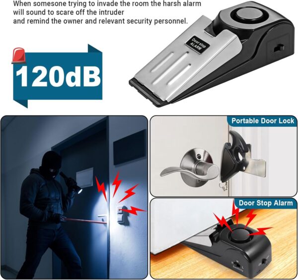 Upgraded Portable Door Lock & Door Stop Alarm, TOWODE Dual P...
