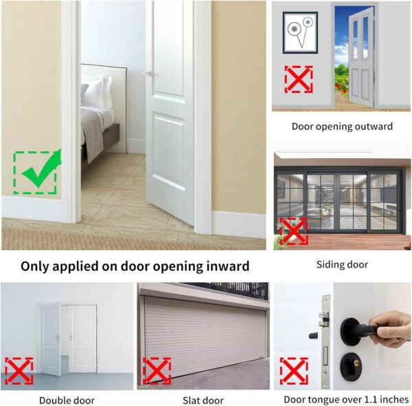 Portable Door Lock 2Pack Extra Lock for Additional Privacy a...