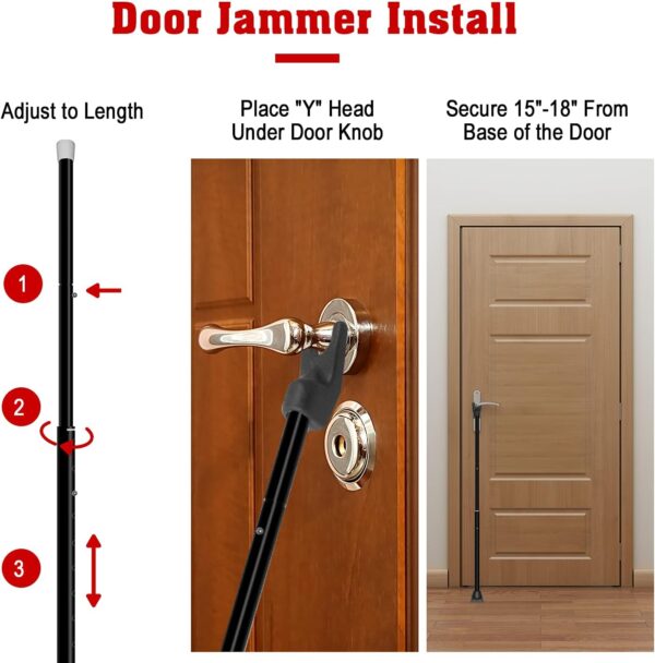 SECURITYMAN 2-in-1 Door Security Bar & Sliding Patio Door Se...