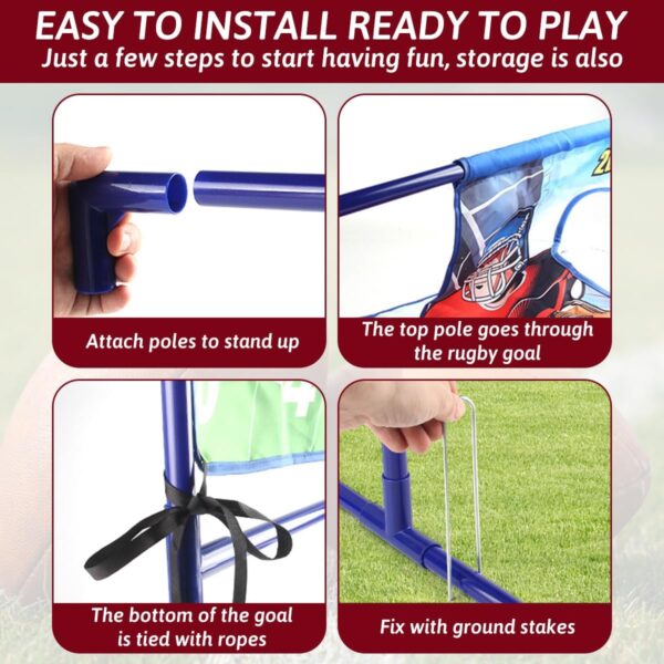 Football Toss Game with 4 Inflatable Balls, Football Throwin...