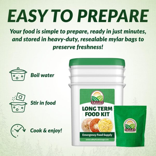 Long Term Food Supply Kit | 75g+ Daily Protein & 1,800+ Calo...