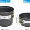 Odoland Camping Cookware Stove Carabiner Canister Stand Trip...