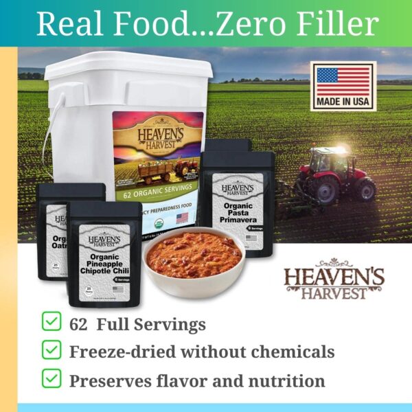 Heaven’s Harvest 25-Year Organic Family Food Kit — Emergency...