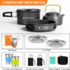 Odoland 16pcs Camping Cookware Set with Folding Camping Stov...
