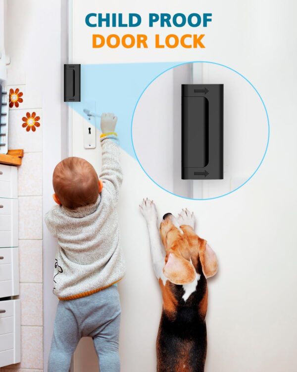 Home Security Door Reinforcement Lock - Child Proof Door Loc...