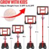 Kids Basketball Hoop with Stand, Adjustable Basketball Set, ...