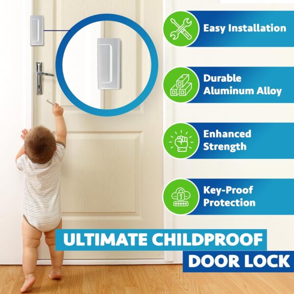 Dwell+Good Door Locks (2-Pack) - Easy To Install Aluminum Ho...