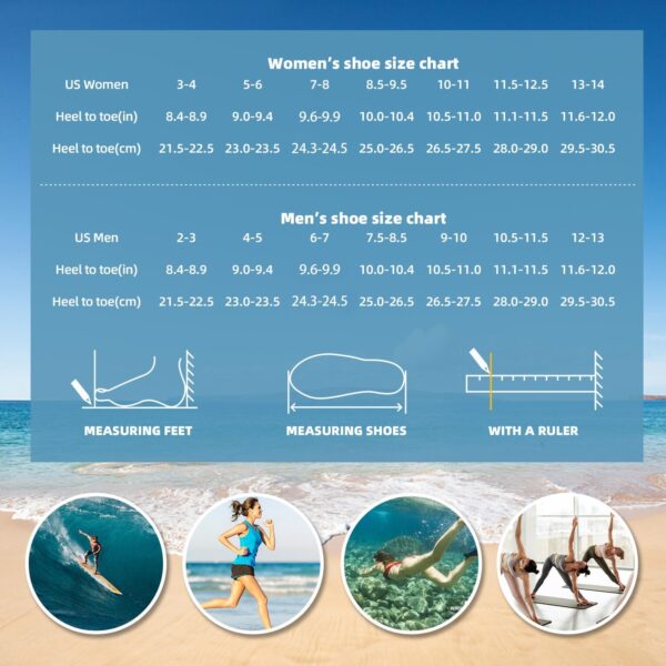 Water Shoes for Women Men Quick-Dry Aqua Socks Swim Beach Ba...