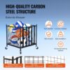 VEVOR Rolling Sports Ball Storage Cart, Lockable Basketball ...