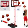 Kids Basketball Hoop with Stand, Adjustable Basketball Set, ...
