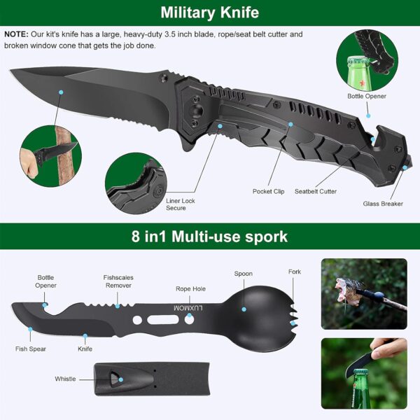 Gifts for Men Dad Husband Teenage Boy, Survival Kit 28 in 1,...