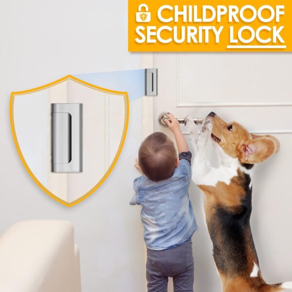 Home Security Door Lock, 2 Pack Childproof Door Reinforcemen...