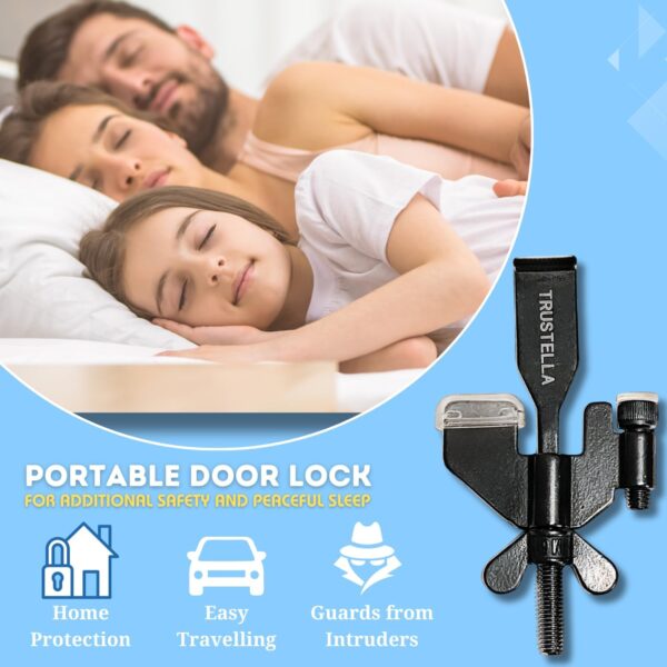 Original Trustella Heavy-Duty Portable Door Lock - Stainless...