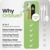 Orblue 4-in-1 Camping Utensils, 2-Pack, Portable Stainless S...