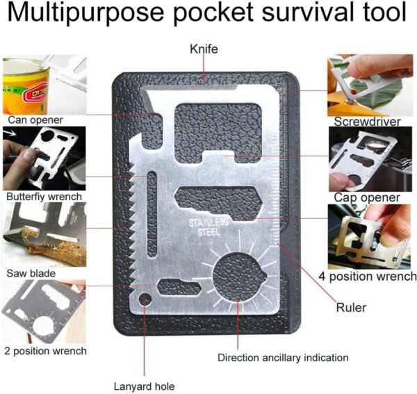 Outdoor Survival Kit 7 in 1,Mini Emergency Survival Gear Sma...