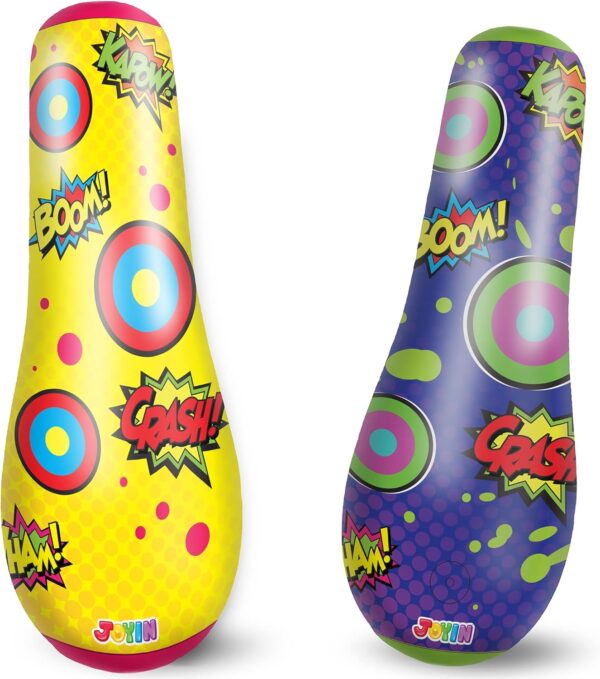 2 Pack Inflatable Bopper, 47 Inches Kids Punching Bag with B...