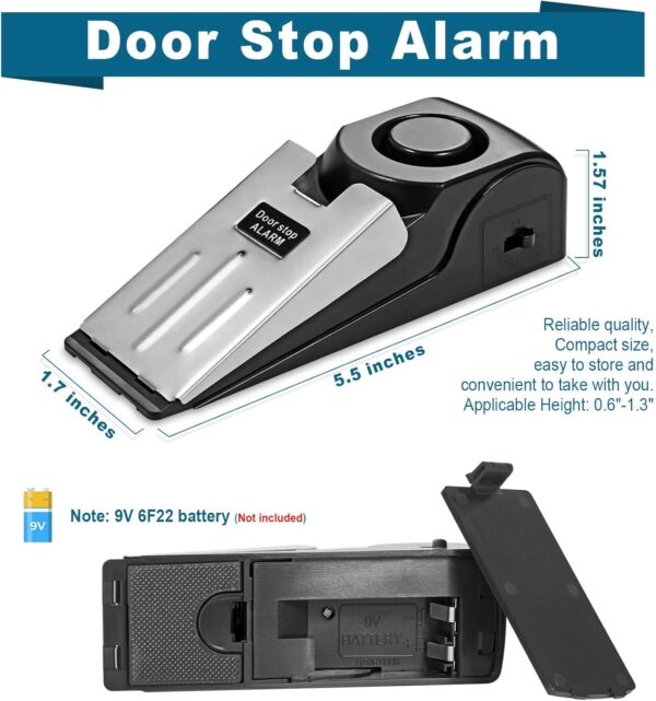 Upgraded Portable Door Lock & Door Stop Alarm, TOWODE Dual P...