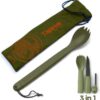 Tapirus Spork Tactical Green | BPA Free Spoon Fork, Stainles...