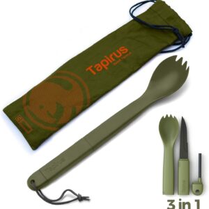 Tapirus Spork Tactical Green | BPA Free Spoon Fork, Stainles...