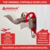 Addalock The Original Portable Door Lock for Travel & Home S...