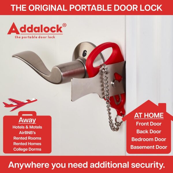 Addalock The Original Portable Door Lock for Travel & Home S...